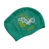 ШАПОЧКА ДЛЯ ПЛАВАННЯ ДЛЯ ДОВГОГО ВОЛОССЯ SNS, GREEN FLOWERS 1706966379668